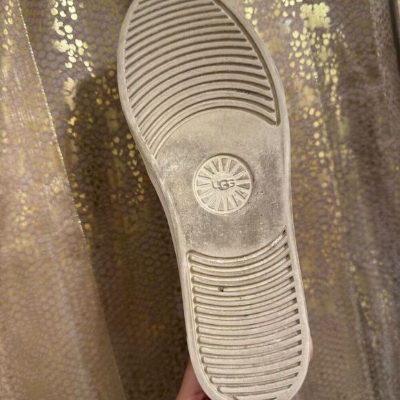 UGG Abies Perforated Slip-On Platform Sneaker Seal Gray Women's Size 9 Used - Picture 6 of 9